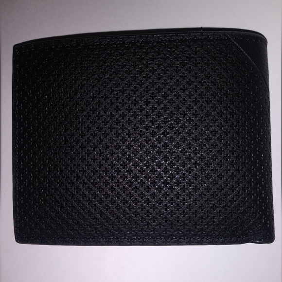 NIB Handcrafted black faux leather wallet. - Picture 2 of 5